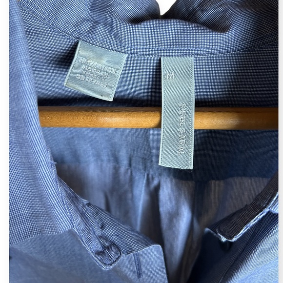 SIBEL SARAL Blue ruffle button down size medium - Picture 3 of 5